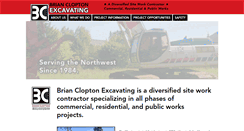 Desktop Screenshot of cloptonexcavating.com